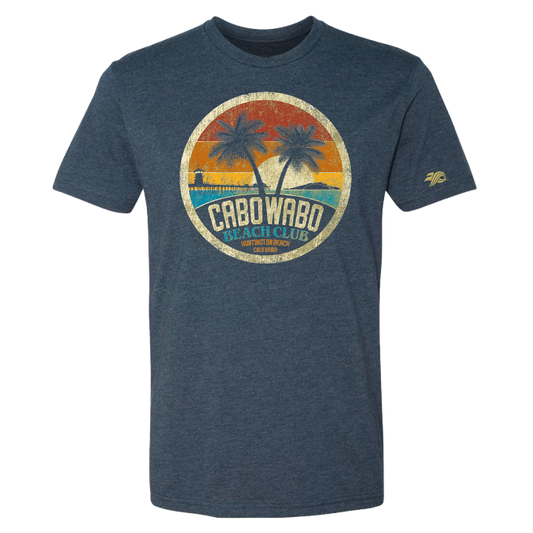 Blue Short Sleeve Men's Logo Pier/Palm Tree T-Shirt - Size S - XXXL